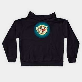 Graphic Celine Name Retro Vintage Circle Kids Hoodie